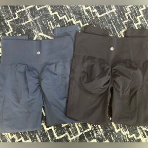 2 pair High-Waisted Leggings/butt enhancing